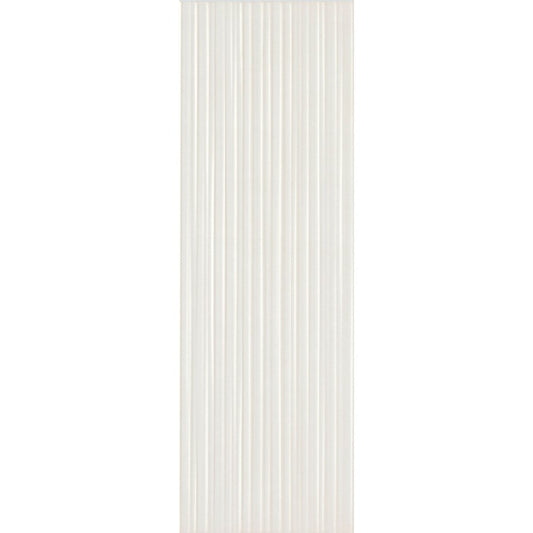 Faianta baie / bucatarie alba 25x76 cm, Marazzi Chalk Butter Struttura Fiber 3D