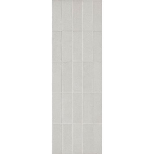 Faianta baie / bucatarie gri 25x76 cm, Marazzi Chalk Grey Struttura Brick 3D