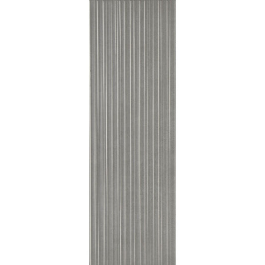 Faianta baie / bucatarie gri 25x76 cm, Marazzi Chalk Smoke Struttura Fiber 3D