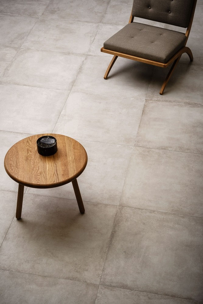 Gresie interior portelanata rectificata alba 60x60 cm, Marazzi Clays Cotton