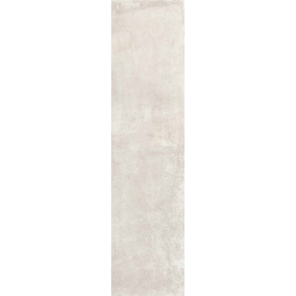 Gresie interior portelanata rectificata alba 30x120 cm, Marazzi Clays Cotton