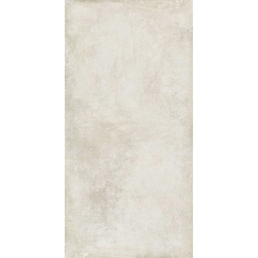 Gresie interior portelanata rectificata alba 60x120 cm, Marazzi Clays Cotton