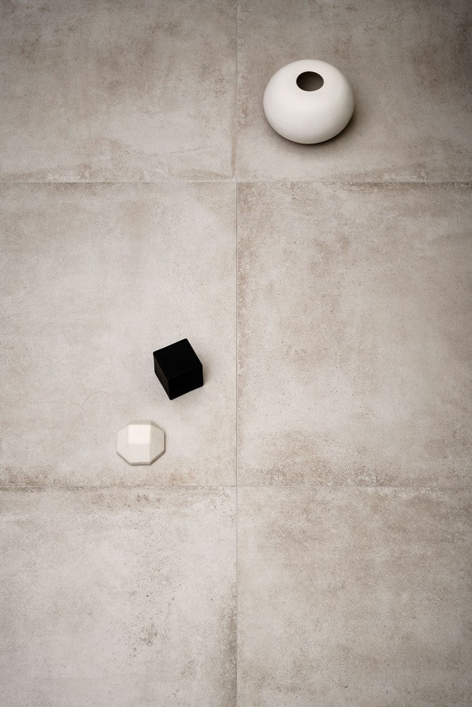 Gresie interior portelanata rectificata bej 75x75 cm, Marazzi Clays Cotton
