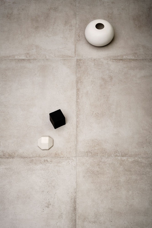 Gresie interior portelanata rectificata bej 75x75 cm, Marazzi Clays Cotton