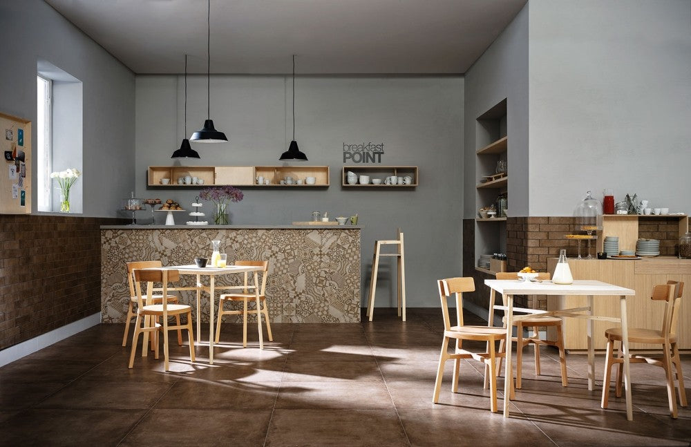 Gresie interior portelanata rectificata maro 75x75 cm, Marazzi Clays Earth