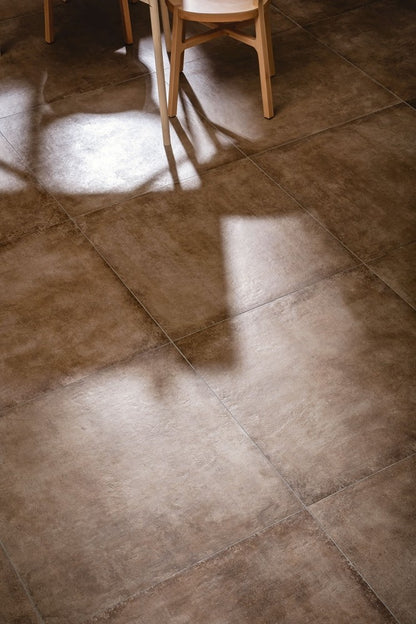 Gresie interior portelanata rectificata maro 75x75 cm, Marazzi Clays Earth
