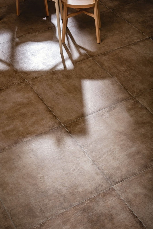 Gresie interior portelanata rectificata maro 75x75 cm, Marazzi Clays Earth