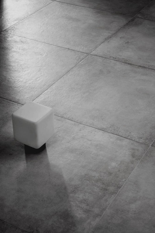Gresie interior portelanata rectificata gri 60x120 cm, Marazzi Clays Lava