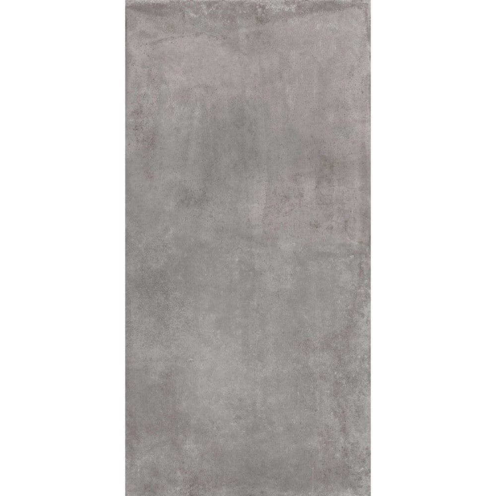 Gresie interior portelanata rectificata gri 60x120 cm, Marazzi Clays Lava