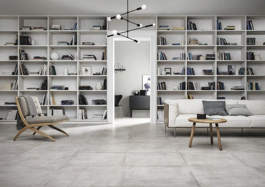 Gresie interior portelanata rectificata gri 60x60 cm, Marazzi Clays Lava