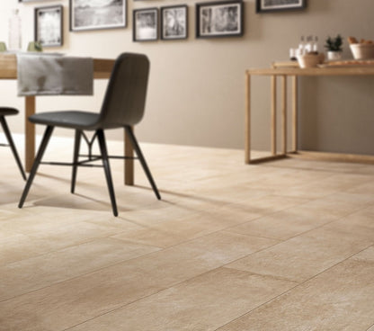 Gresie interior portelanata rectificata bej 30x120 cm, Marazzi Clays Sand