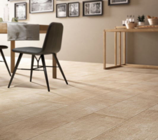 Gresie interior portelanata rectificata bej 30x120 cm, Marazzi Clays Sand