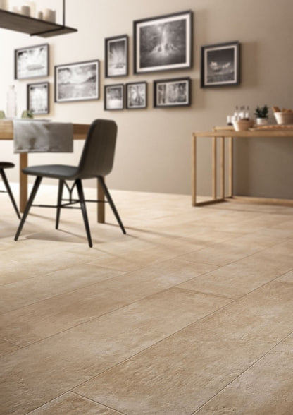 Gresie interior portelanata rectificata bej 60x120 cm, Marazzi Clays Sand