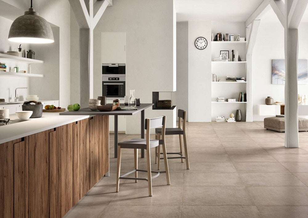 Gresie interior portelanata rectificata crem 30x60 cm, Marazzi Clays Shell