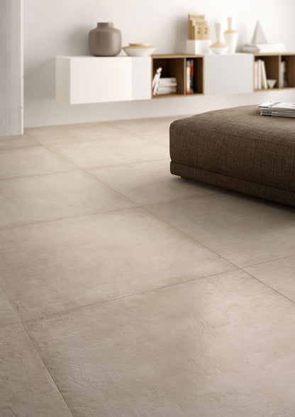 Gresie interior portelanata rectificata crem 75x75 cm, Marazzi Clays Shell