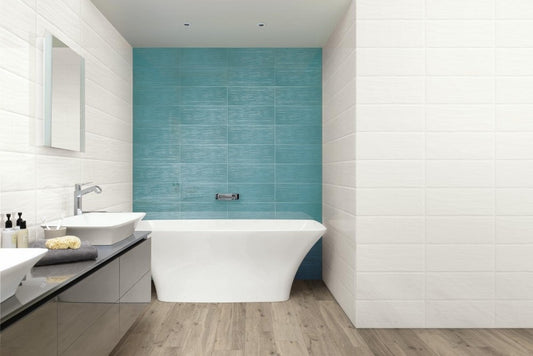 Faianta baie / bucatarie albastra 20x50 cm, Marazzi Cloud Struttura Breeze 3D Sky