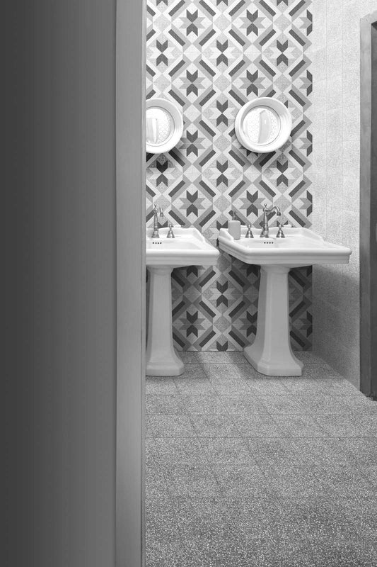 Gresie exterior / interior portelanata antracit 20x20 cm, Marazzi D_Segni Scaglie Anthracite