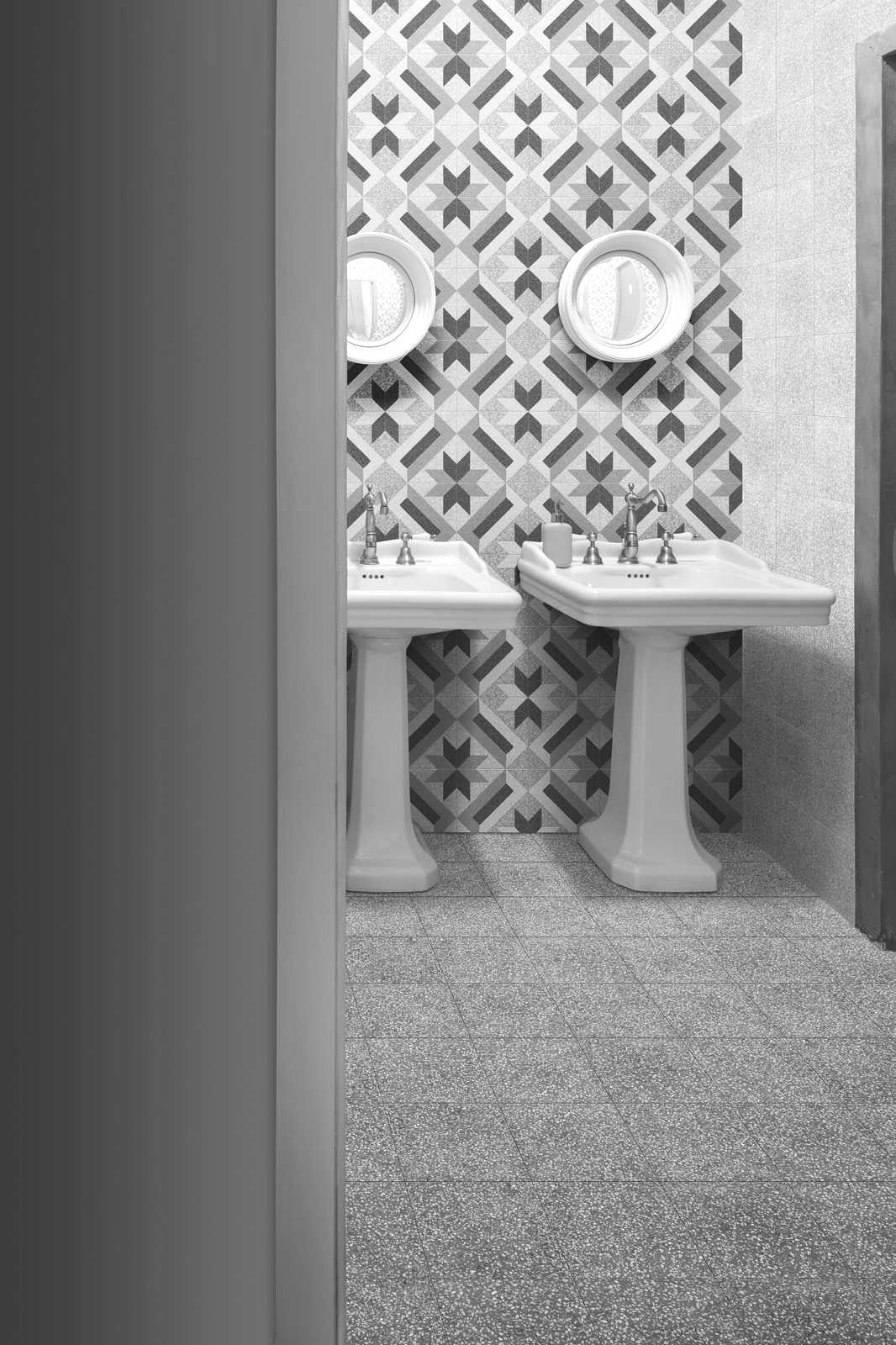 Gresie exterior / interior portelanata antracit 20x20 cm, Marazzi D_Segni Scaglie Anthracite