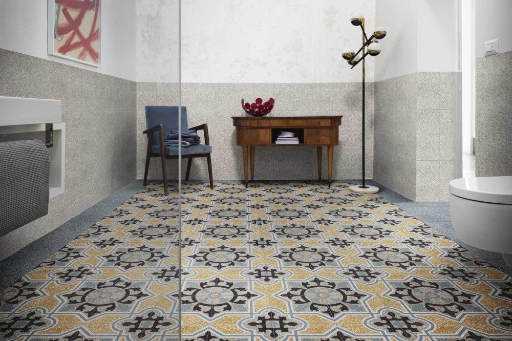 Gresie exterior / interior portelanata gri 20x20 cm, Marazzi D_Segni Scaglie Grey