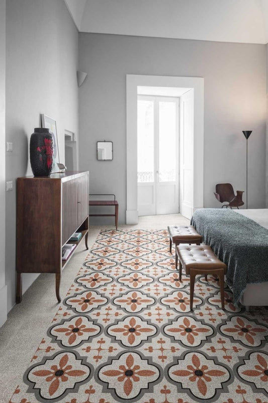 Gresie exterior / interior portelanata alba 20x20 cm, Marazzi D_Segni Scaglie White