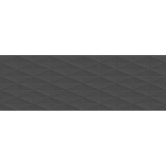 Faianta baie / bucatarie rectificata antracit 40x120 cm, Marazzi Eclettica Anthracite Struttura Diamond 3D