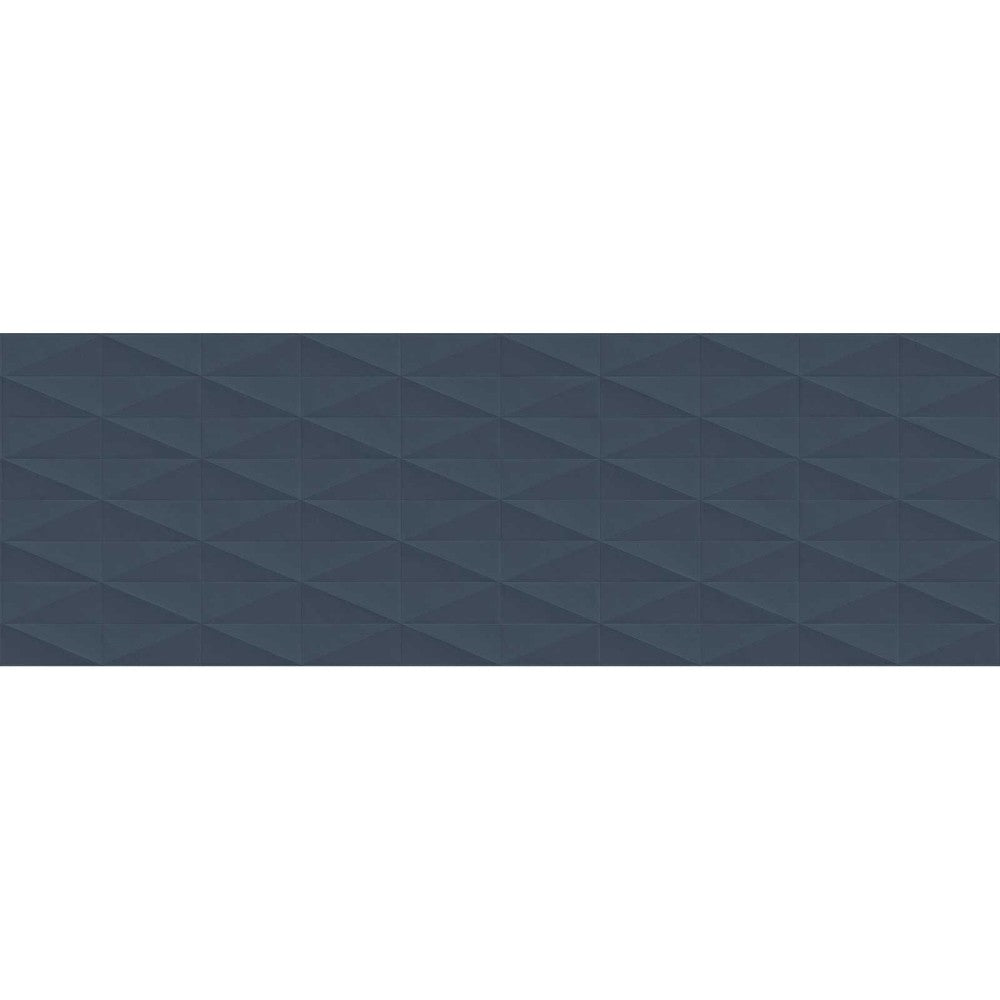 Faianta baie / bucatarie rectificata albastra 40x120 cm, Marazzi Eclettica Blue Struttura Diamond 3D