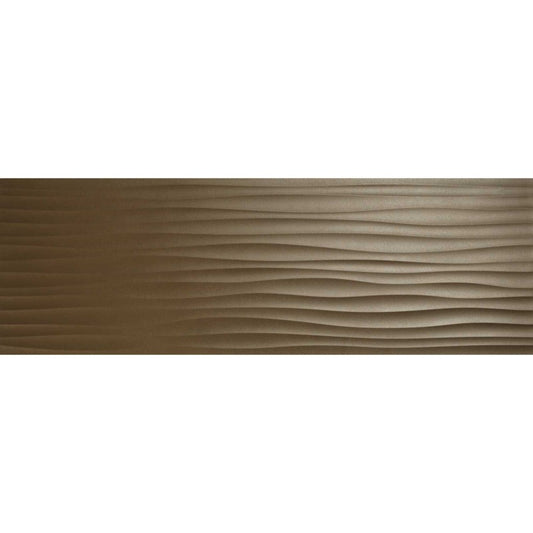 Faianta baie / bucatarie rectificata maro 40x120 cm, Marazzi Eclettica Bronze Struttura Wave 3D