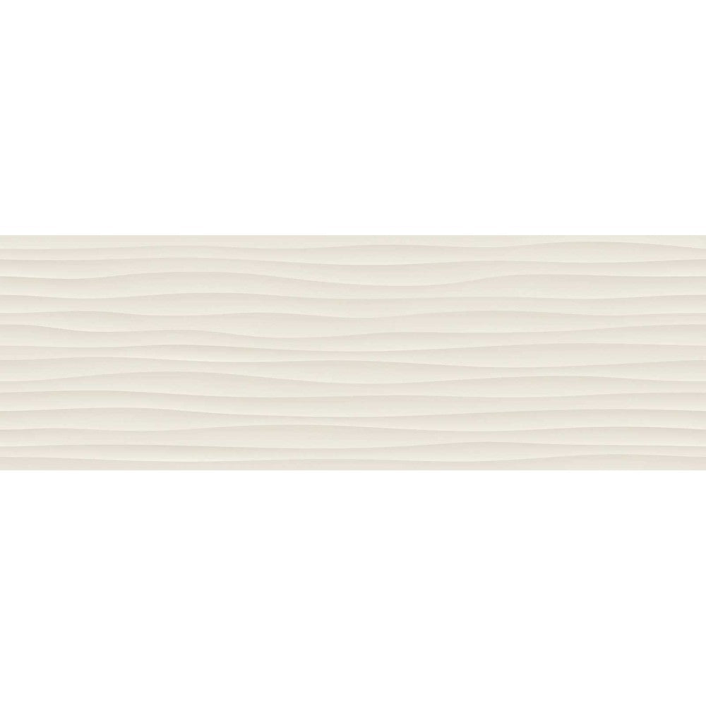 Faianta baie / bucatarie rectificata crem 40x120 cm, Marazzi Eclettica Cream Struttura Wave 3D