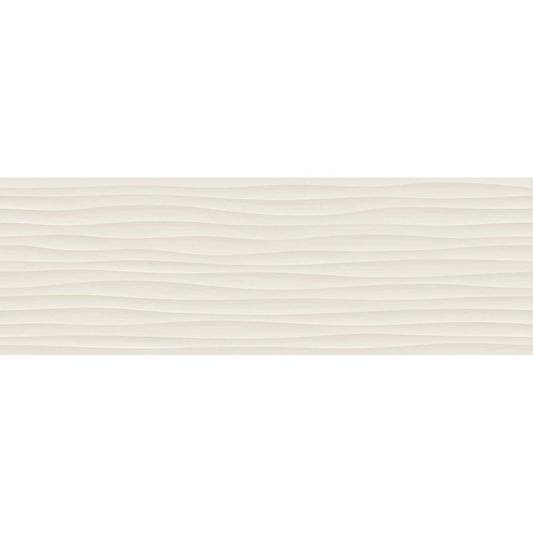 Faianta baie / bucatarie rectificata crem 40x120 cm, Marazzi Eclettica Cream Struttura Wave 3D