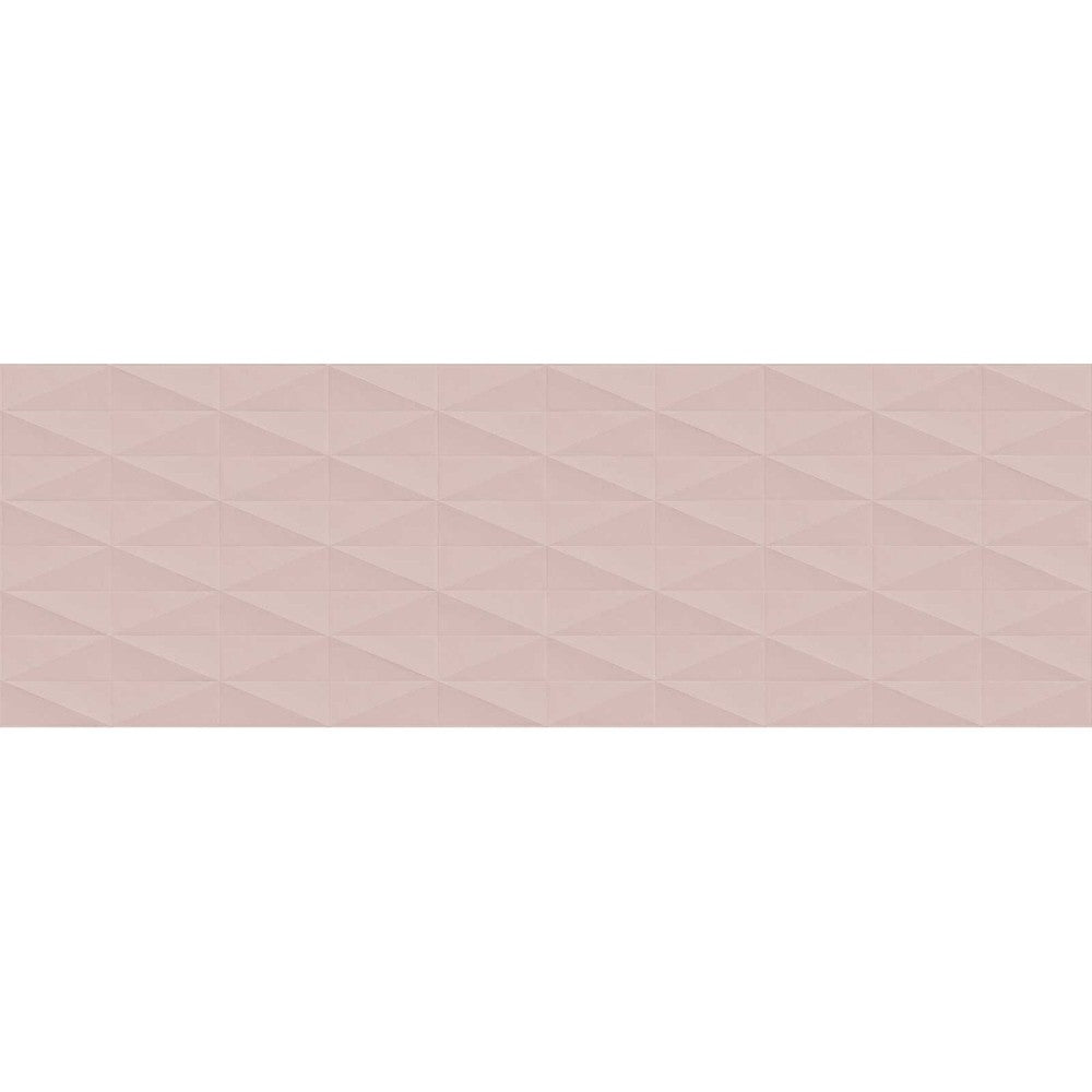 Faianta baie / bucatarie rectificata roz 40x120 cm, Marazzi Eclettica Rose Struttura Diamond 3D