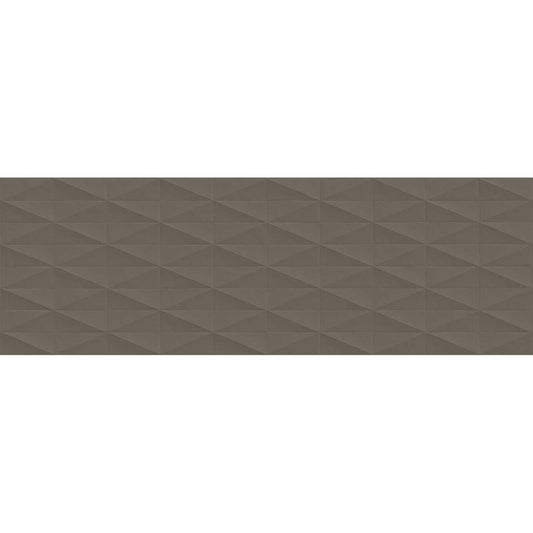 Faianta baie / bucatarie rectificata maro 40x120 cm, Marazzi Eclettica Taupe Struttura Diamond 3D
