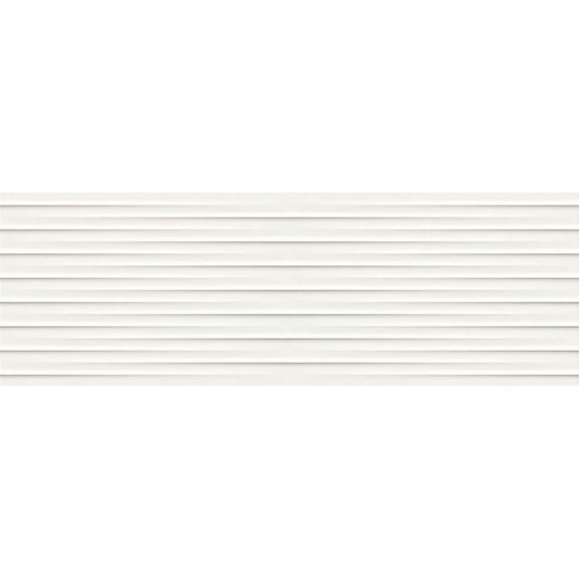 Faianta baie / bucatarie rectificata alba 40x120 cm, Marazzi Essenziale Struttura Drape 3D Satinato