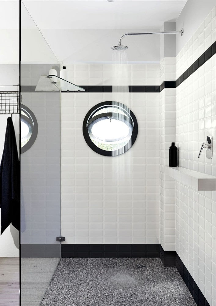 Faianta baie / bucatarie neagra lucioasa 7.5x15 cm, Marazzi Hello Lux Black