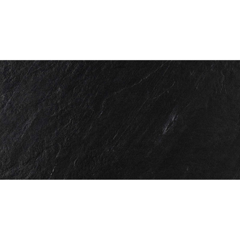 Gresie exterior / interior neagra 30x60 cm, Marazzi Mystone Lavagna Nero