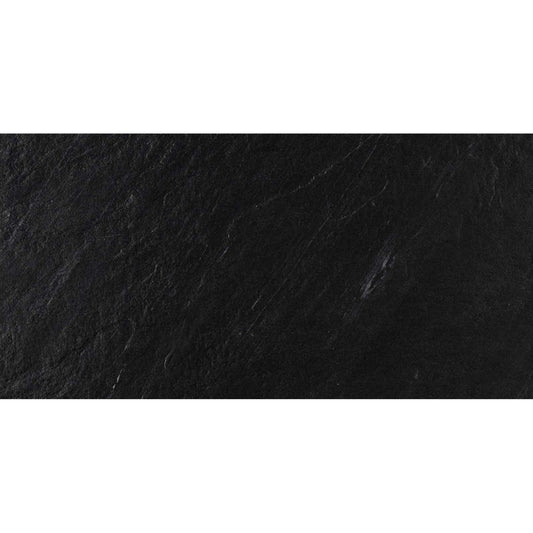 Gresie exterior / interior neagra 30x60 cm, Marazzi Mystone Lavagna Nero