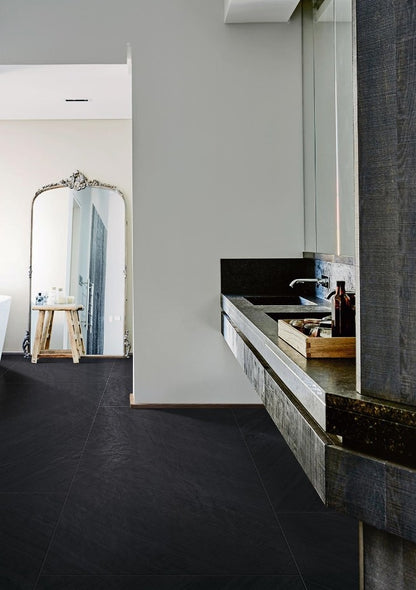 Gresie exterior / interior neagra 75x150 cm, Marazzi Mystone Lavagna Nero