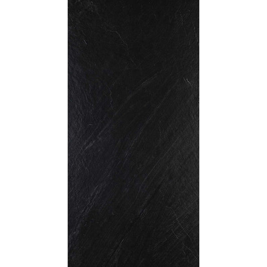 Gresie exterior / interior neagra 75x150 cm, Marazzi Mystone Lavagna Nero