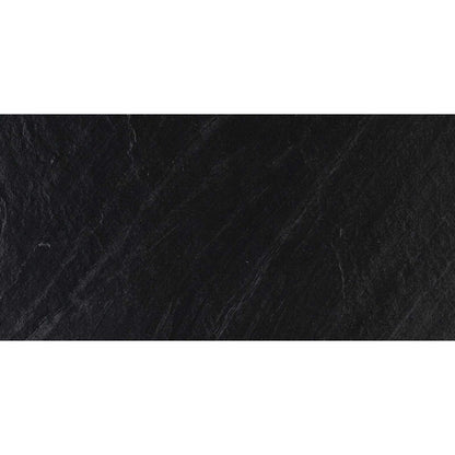 Gresie exterior neagra 30x60 cm, Marazzi Mystone Lavagna Nero Strutturato
