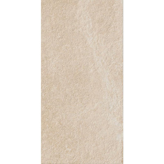Gresie exterior portelanata rectificata crem 30x60 cm, Marazzi Stream Strutturato Ivory