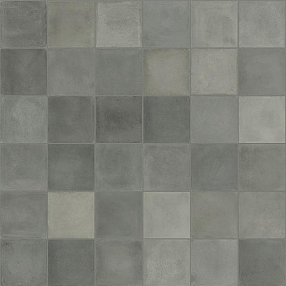 Gresie exterior / interior portelanata gri 10x10 cm, Marazzi D_Segni Blend Carbone