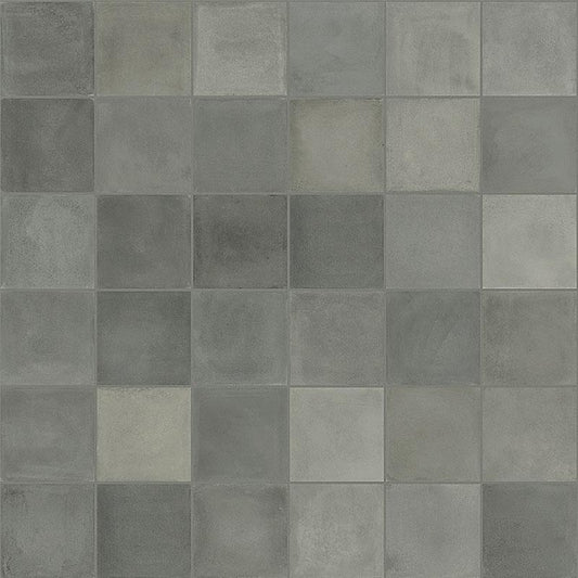 Gresie exterior / interior portelanata gri 10x10 cm, Marazzi D_Segni Blend Carbone