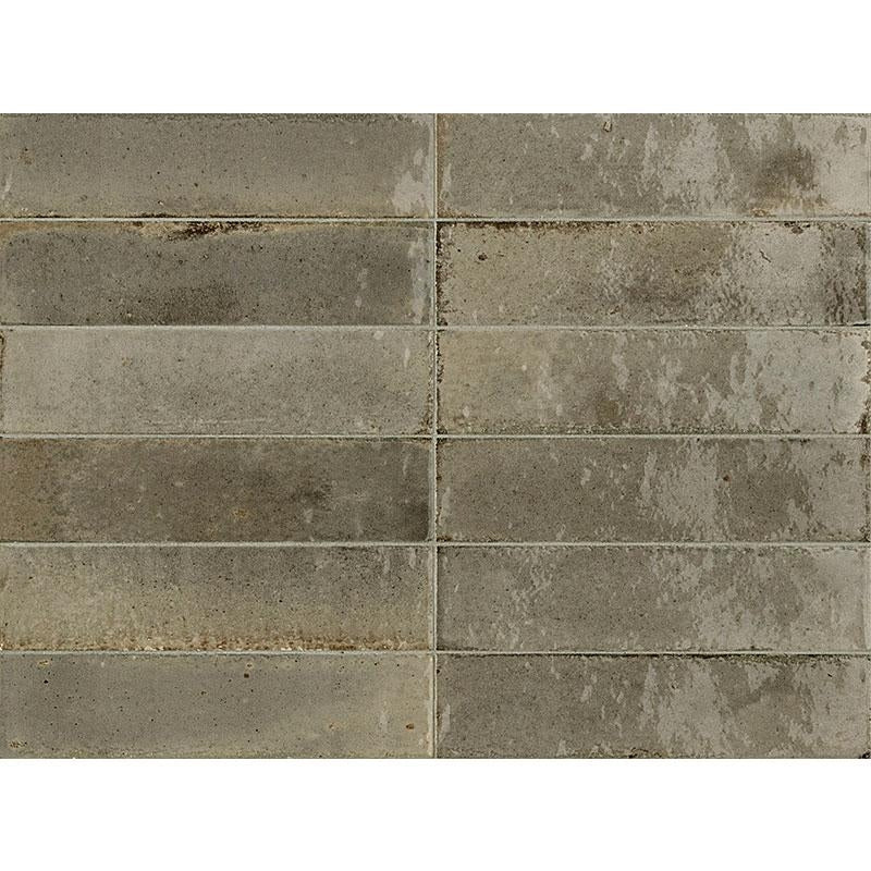 Gresie exterior / interior portelanata gri 6x24 cm, Marazzi Lume Greige Lux