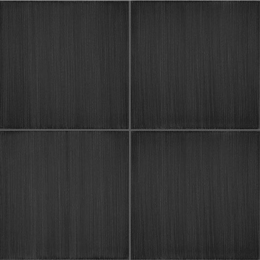Gresie exterior / interior portelanata neagra 20x20 cm, Marazzi Scenario Nero