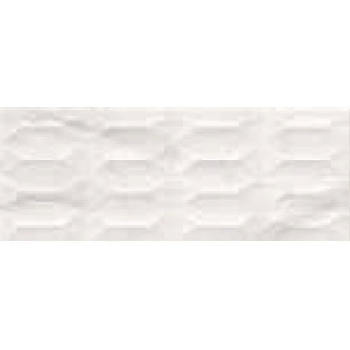 Faianta baie / bucatarie rectificata alba 30x90 cm, Marazzi Marbleplay Struttura 3D Gem White