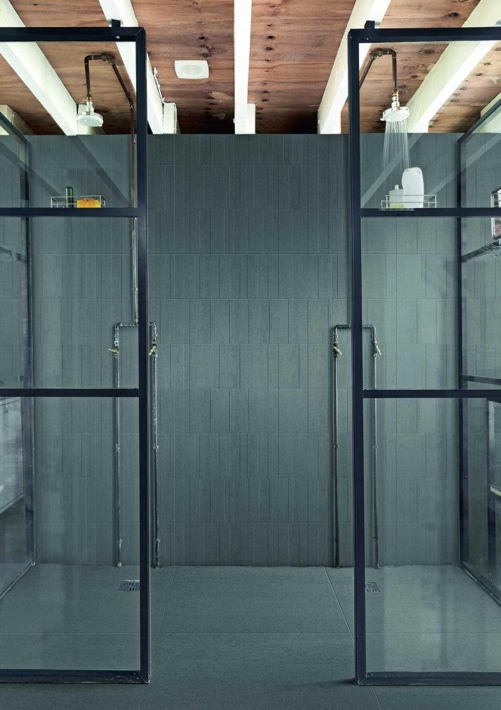 Gresie exterior / interior portelanata rectificata gri 60x60 cm, Marazzi Mystone Basalto Piombo