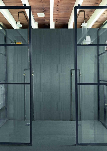 Gresie exterior / interior portelanata rectificata gri 60x60 cm, Marazzi Mystone Basalto Piombo