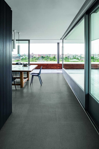 Gresie exterior / interior portelanata rectificata maro 60x60 cm, Marazzi Mystone Basalto Sabbia