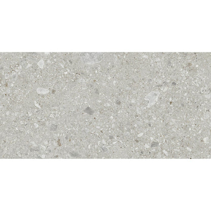 Gresie exterior portelanata rectificata gri 30x60 cm, Marazzi Mystone Ceppo di Gre Grey Strutturato