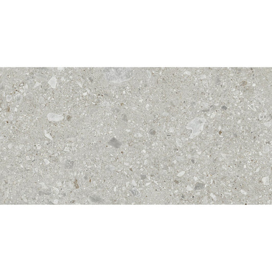 Gresie exterior portelanata rectificata gri 30x60 cm, Marazzi Mystone Ceppo di Gre Grey Strutturato