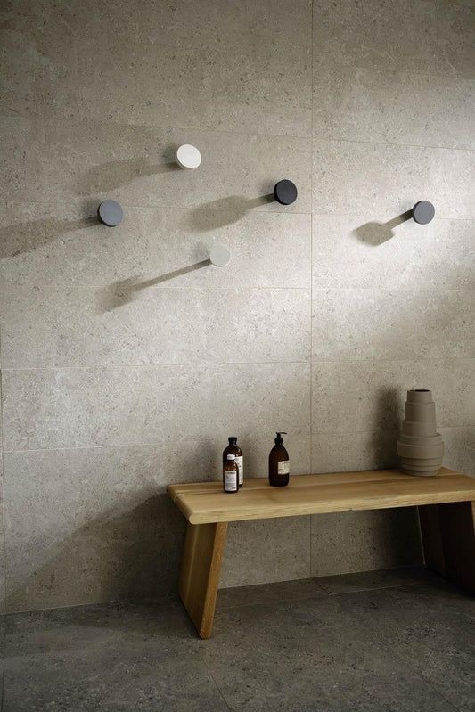 Gresie exterior / interior portelanata rectificata alba 60x120 cm, Marazzi Mystone Gris Fleury Bianco